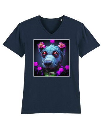 stylizeted dog French Navy