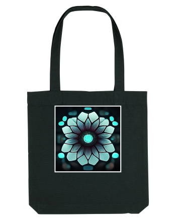 geometric flower Black
