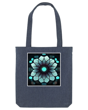 geometric flower Midnight Blue