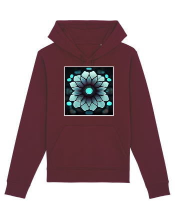 geometric flower Burgundy