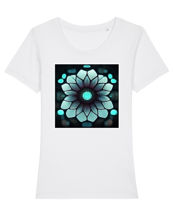 geometric flower White