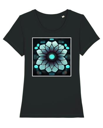 geometric flower Black