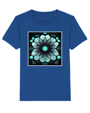 geometric flower Majorelle Blue