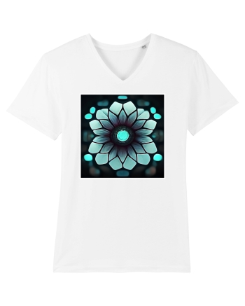 geometric flower White
