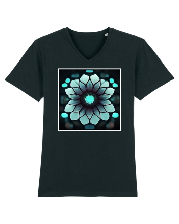 geometric flower Black