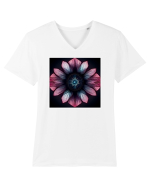pink flower Tricou mânecă scurtă guler V Bărbat Presenter