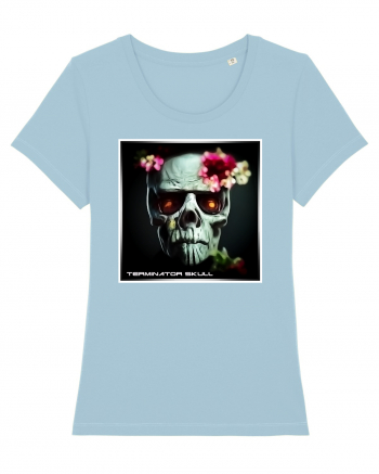 terminator skull Sky Blue