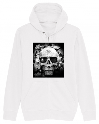 black and white skull White