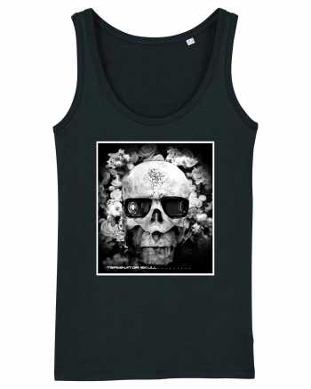 black and white skull Black