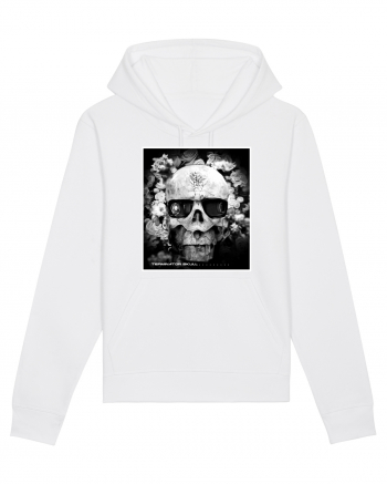 black and white skull White