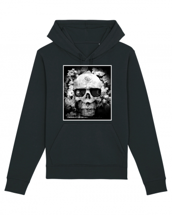 black and white skull Black