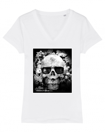 black and white skull White