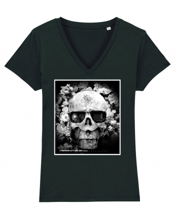 black and white skull Black