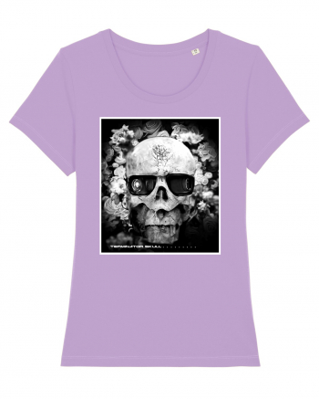 black and white skull Lavender Dawn