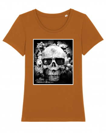 black and white skull Roasted Orange