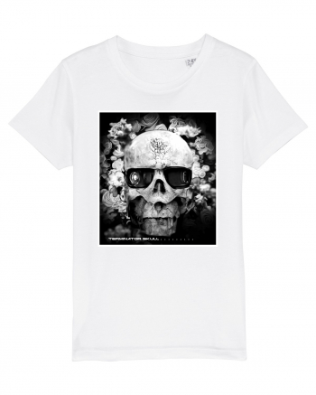 black and white skull White