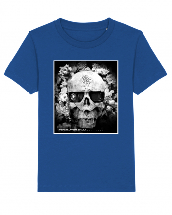 black and white skull Majorelle Blue