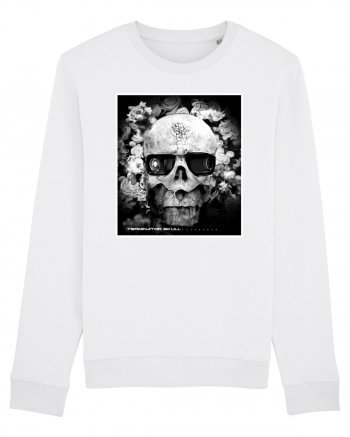 black and white skull White