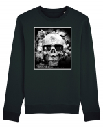 black and white skull Bluză mânecă lungă Unisex Rise