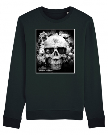 black and white skull Black