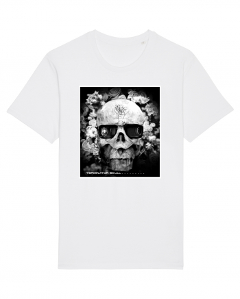 black and white skull White