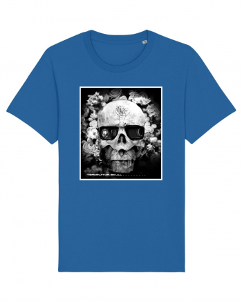 black and white skull Royal Blue