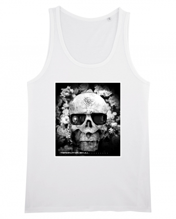 black and white skull White