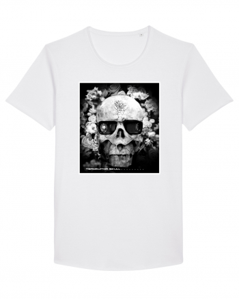 black and white skull White