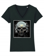 horror terminator cranium Tricou mânecă scurtă guler V Damă Evoker