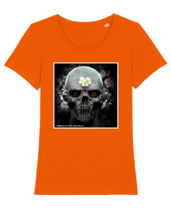 horror terminator cranium Bright Orange