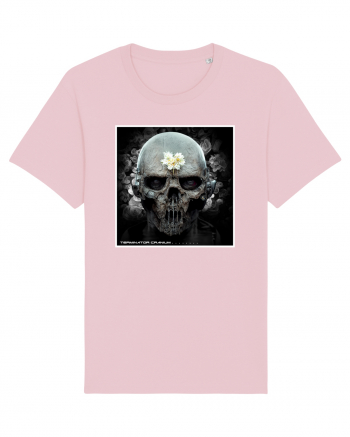 horror terminator cranium Cotton Pink