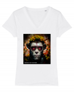 terminator as monkey Tricou mânecă scurtă guler V Damă Evoker