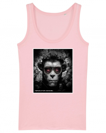 black and white monkey Cotton Pink