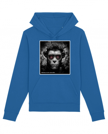 black and white monkey Royal Blue