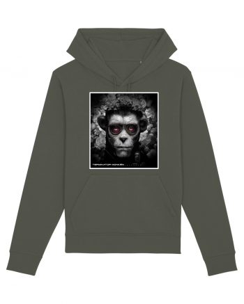 black and white monkey Khaki