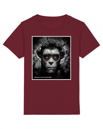 black and white monkey Burgundy