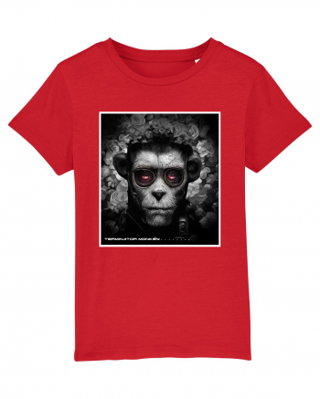 black and white monkey Red