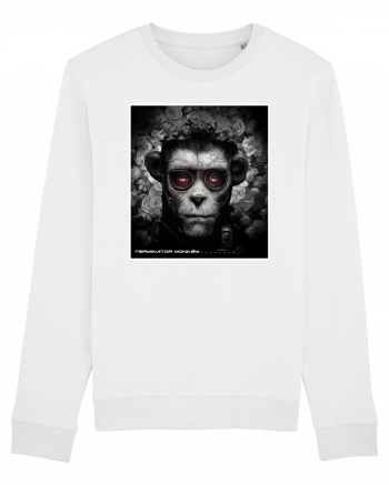 black and white monkey White
