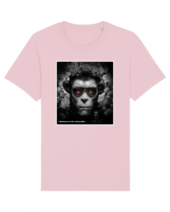 black and white monkey Cotton Pink