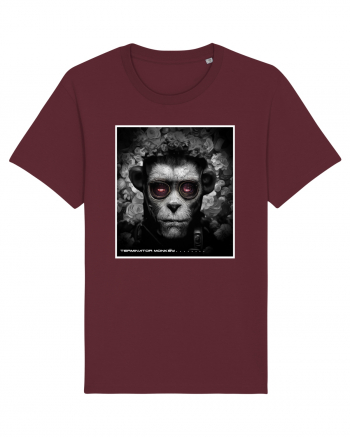 black and white monkey Burgundy