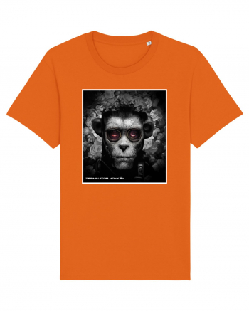 black and white monkey Bright Orange