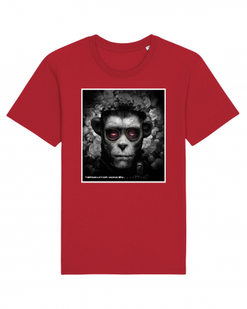 black and white monkey Red