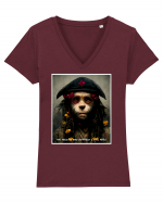 monkey as jack sparow  Tricou mânecă scurtă guler V Damă Evoker