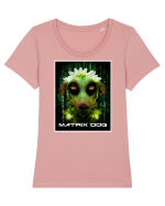 matrix dog Tricou mânecă scurtă guler larg fitted Damă Expresser