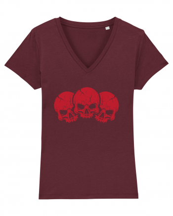 3 Skulls Burgundy