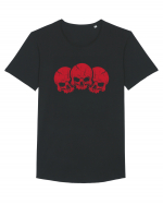 3 Skulls Tricou mânecă scurtă guler larg Bărbat Skater