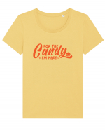 For the candy I'm here Tricou mânecă scurtă guler larg fitted Damă Expresser