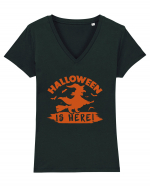 Halloween is here! Tricou mânecă scurtă guler V Damă Evoker