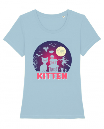 Halloween Kitten Sky Blue