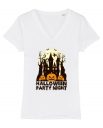 Halloween party night Tricou mânecă scurtă guler V Damă Evoker